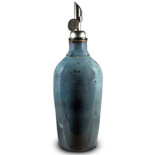 Handmade Olive Oil and Vinegar Cruet - Denim