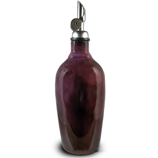 Handmade Olive Oil and Vinegar Cruet -  Purple