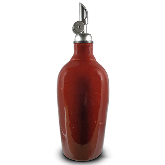 Handmade Olive Oil and Vinegar Cruet -  Red