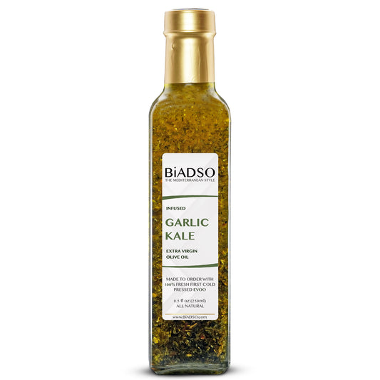 Garlic Kale Infused Extra Virgin Olive Oil Mediterranean Oil and Vinegar