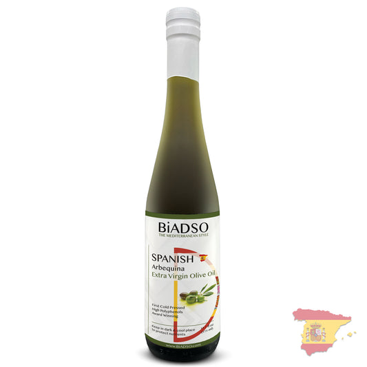 Spanish Extra Virgin Olive Oil - Arbequina BiADSO Mediterranean Oils and Vinegars