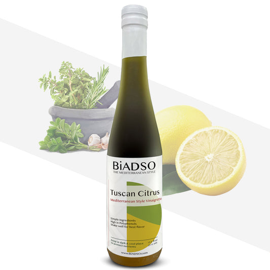 Tuscan Citrus Herb Vinaigrette Biadso Mediterranean Style Oil Vinegars vinaigrettes