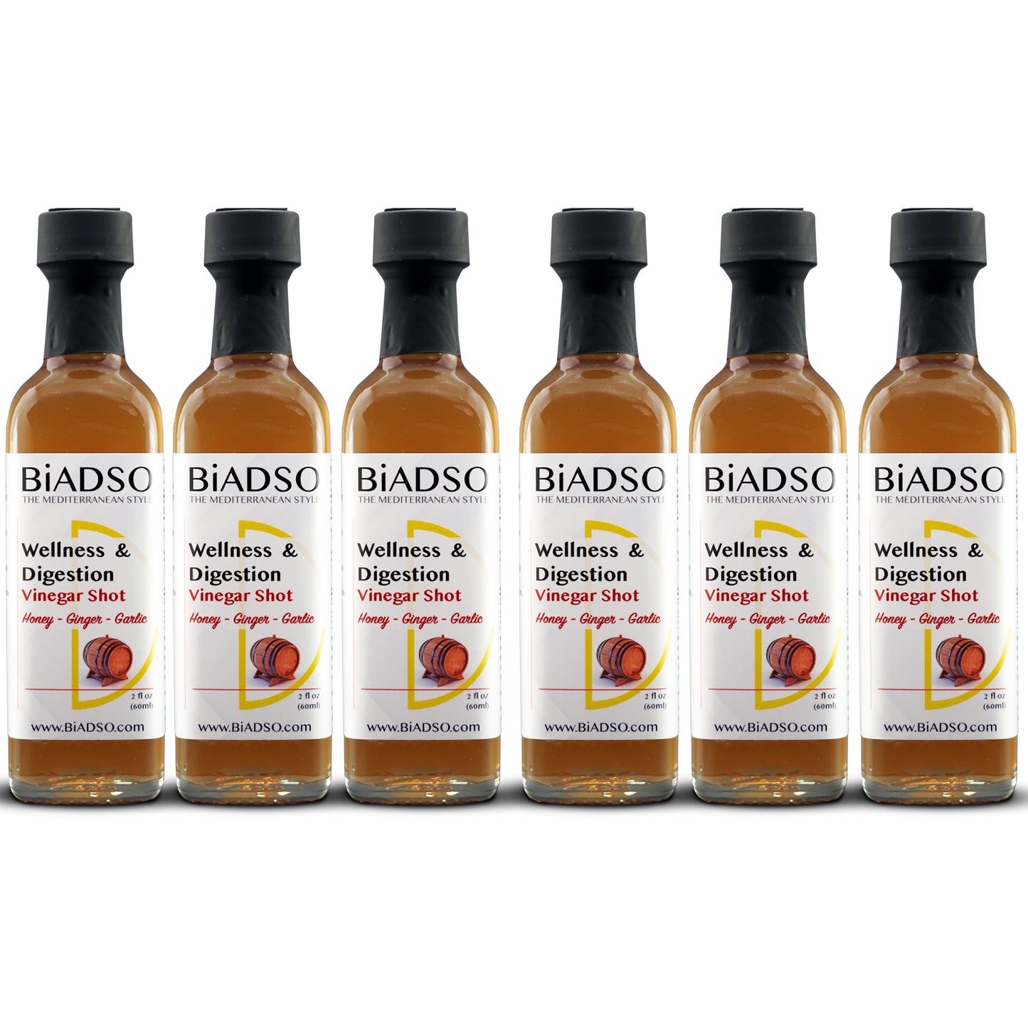 Vinegar Shot Honey Ginger Garlic Digestion and Wellness Biadso Mediterranean Oils and Vinegars
