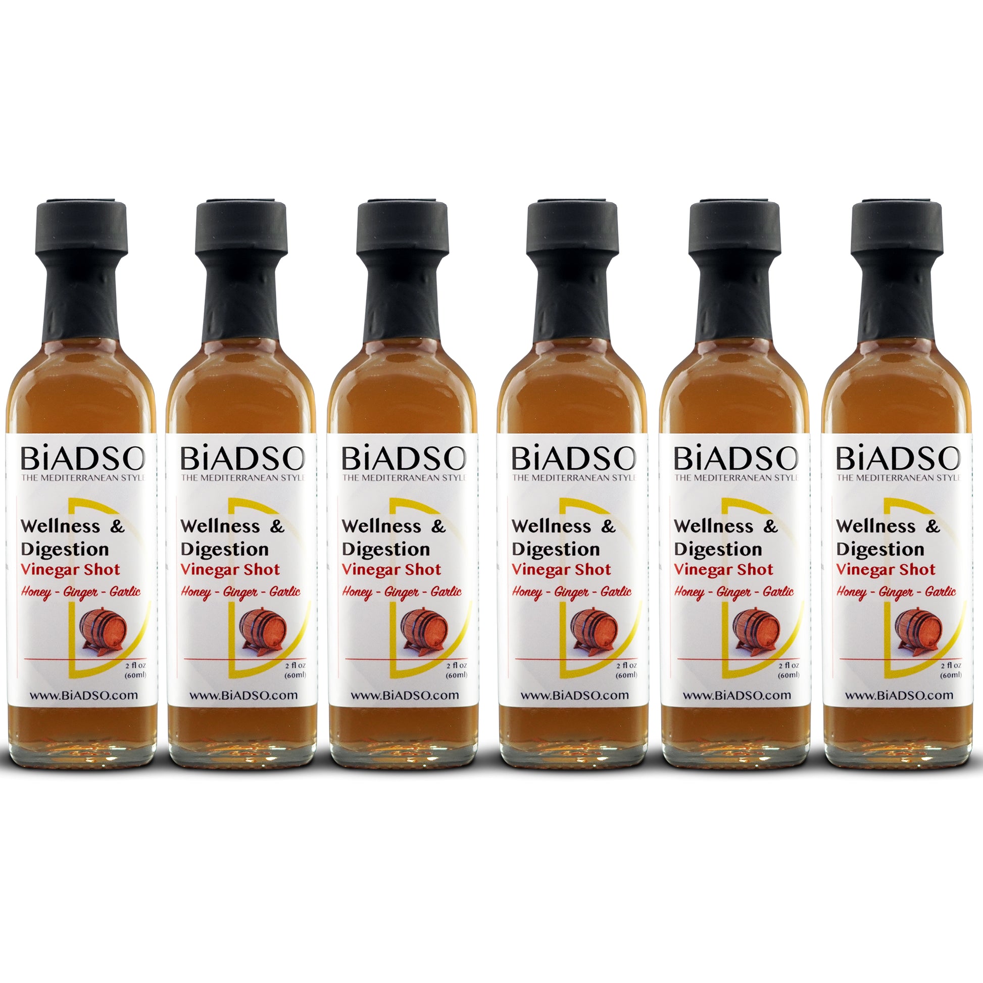Vinegar Shot Honey Ginger Garlic Digestion and Wellness Biadso Mediterranean Oils and Vinegars