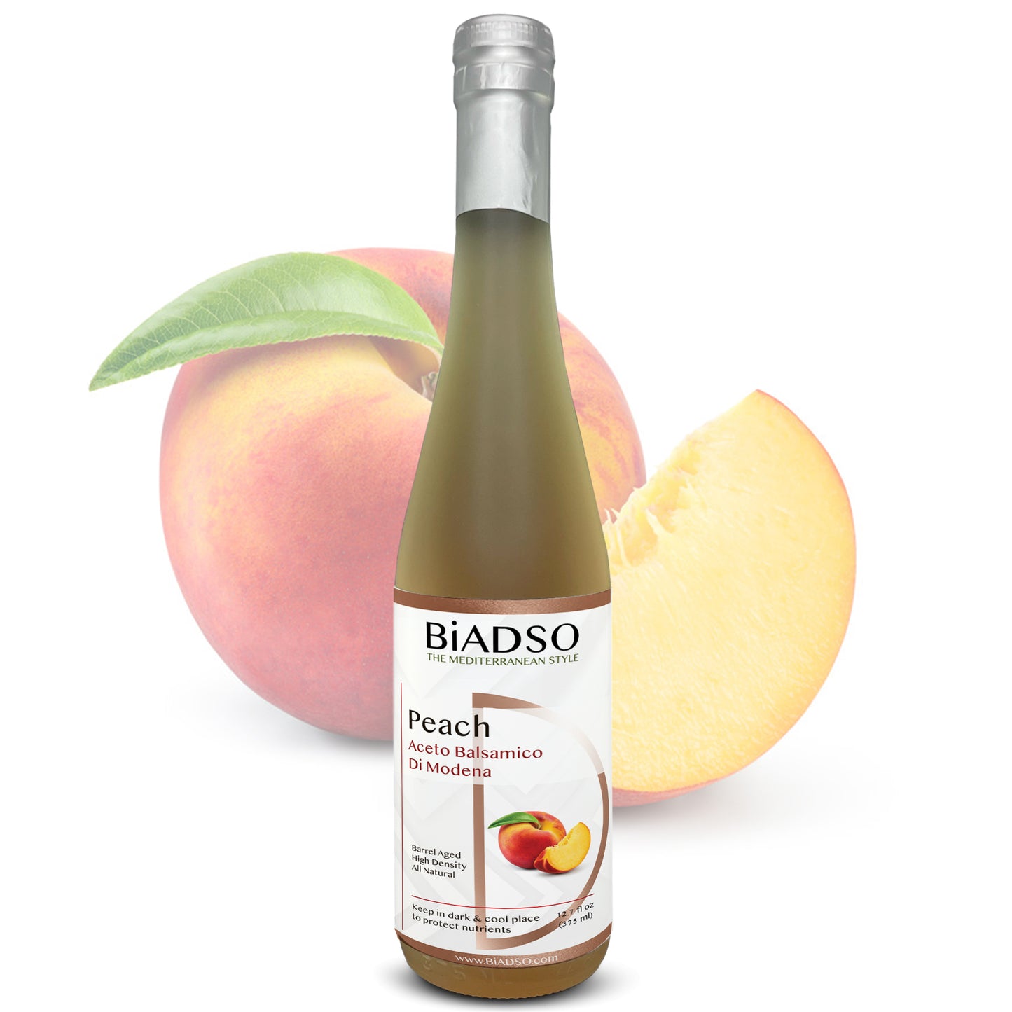 Peach White Balsamic Vinegar | Barrel Aged from Modena, ITALY