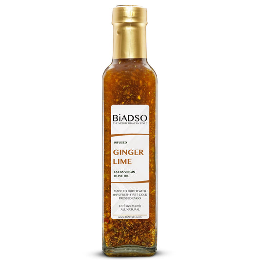 Ginger Lime Infused Extra Virgin Olive Oil BiADSO Mediterranean Oils and Vinegars