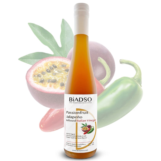 Passion Fruit Jalapeño Infused Italian Vinegar
