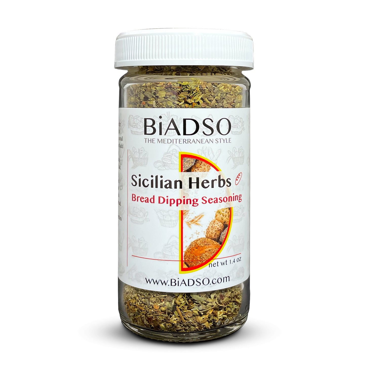 Sicilian Herbs Bread Dipping Seasoning Blend BiADSO Mediterranean Oils and Vinegars