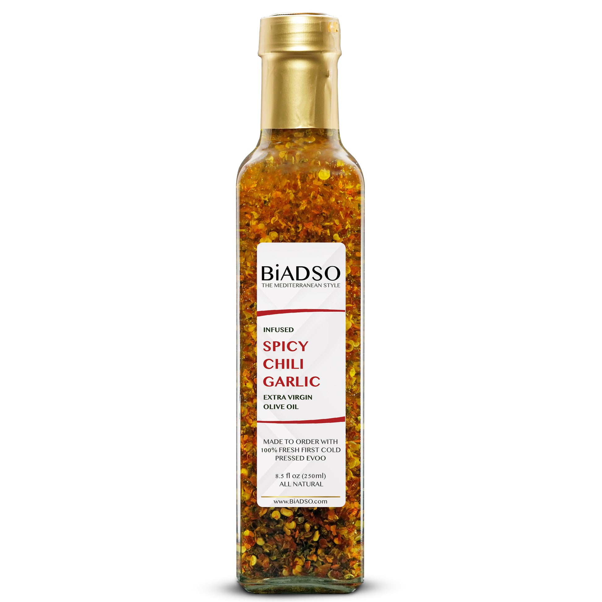 Spicy Chili Garlic Infused Extra Virgin Olive Oil BiADSO Mediterranean Oils and Vinegars